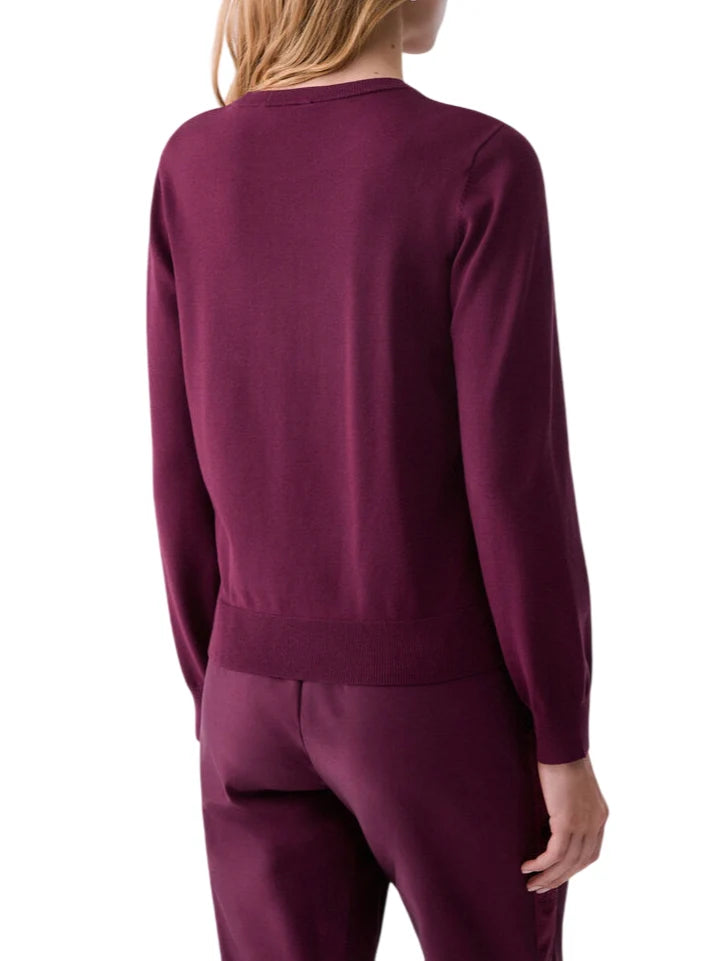 Liu Jo maglia donna con logo gioiello borgogna