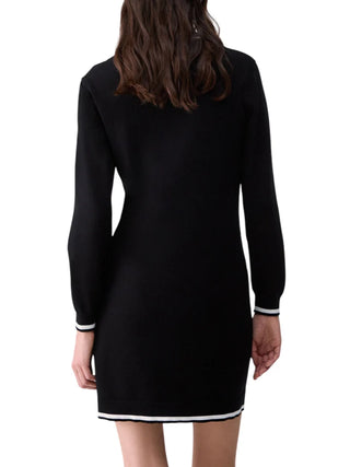 Liu Jo abito corto in maglia con logo strass nero TF6271MS63L A3521 LIU JO 