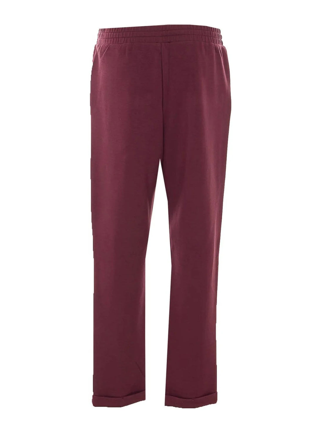 Liu Jo pantaloni joggers donna in scuba con logo gioiello borgogna