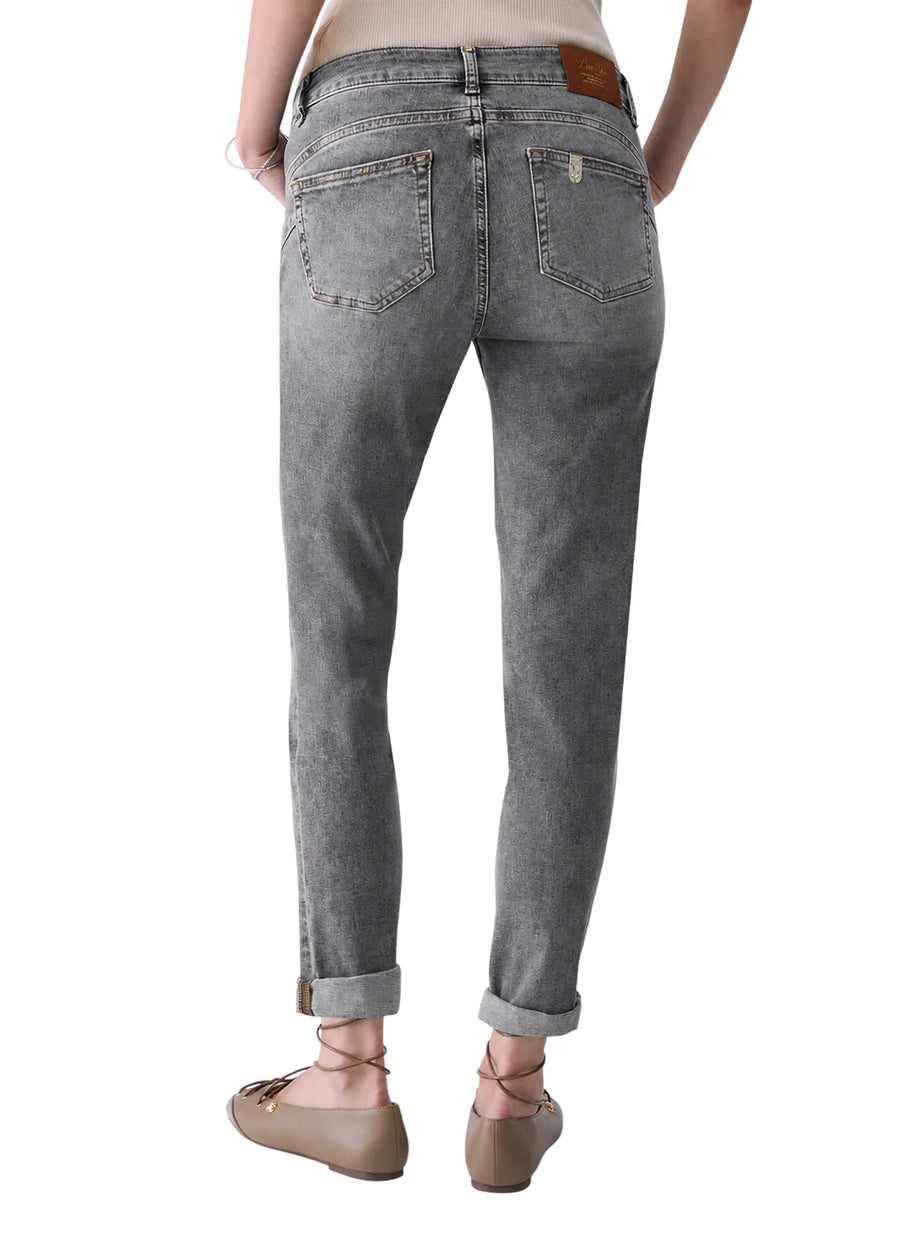 Liu Jo jeans donna slim Monroe in denim stretch lavaggio grigio