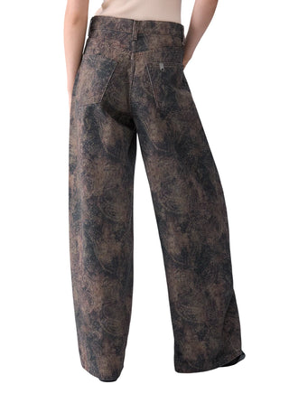 Liu Jo jeans ballon donna in fantasia glitterata marrone beige
