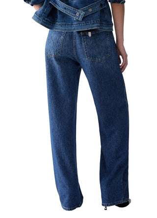 Liu Jo jeans donna straight con strass lavaggio medio