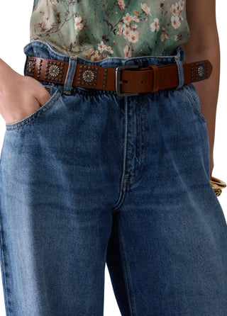 Liu Jo jeans wide leg Candy con cintura lavaggio blu medio
