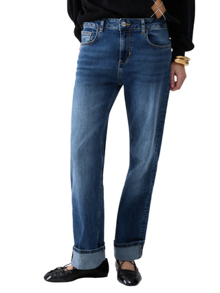 Liu Jo jeans donna straight in denim stretch lavaggio blu