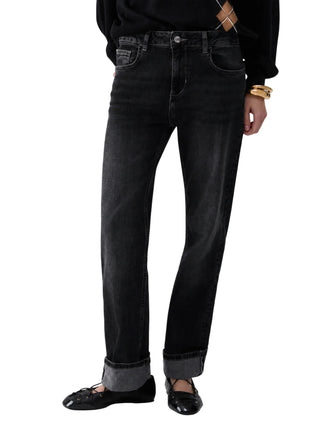 Liu Jo jeans donna straight in denim stretch lavaggio nero UF6225D0360 87531 LIU JO 