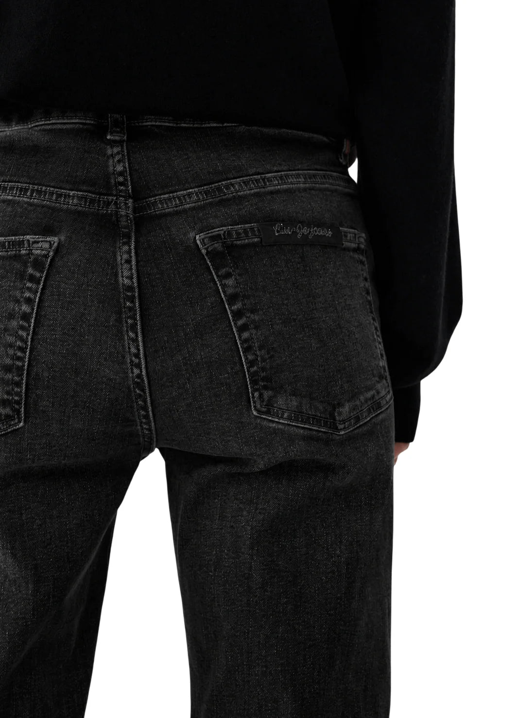 Liu Jo jeans donna straight in denim stretch lavaggio nero