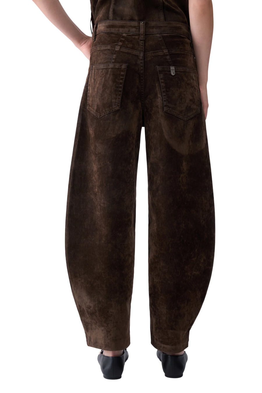 Liu Jo pantaloni donna ballon tessuto floccato marrone UF6231D0363 79106 LIU JO 