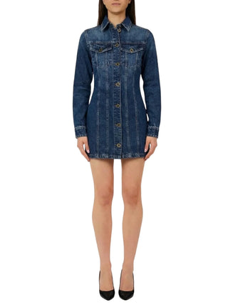 Liu Jo feat Elodie abito corto in denim donna lavaggio blu