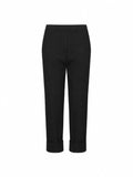 Lola by Sandro Ferrone pantaloni donna slim con risvolto Caserta nero