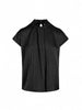 Lola by Sandro Ferrone blusa donna satin manica corta gessata nero
