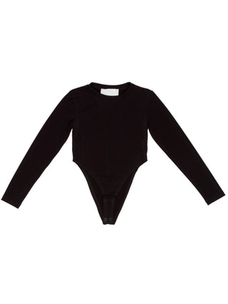 Lulù by Miss Grant body manica lunga bambina nero LL4520 NERO LU LU'