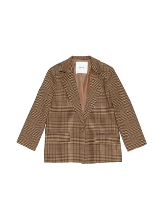 Lulù by Miss Grant giacca blazer bambina fantasia Principe di Galles beige LL4713 CHEMO LU LU' 