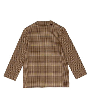 Lulù by Miss Grant giacca blazer bambina fantasia Principe di Galles beige LL4713 CHEMO LU LU'