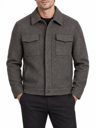 Manuel Ritz cappotto uomo misto lana bouclè tortora 4132H8405C-263743 29 MANUEL RITZ 