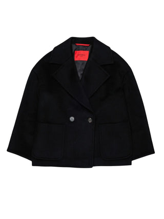 Max&Co cappotto corto doppiopetto bambina in lana nero MX0229-MX052 MX900 MAX&CO 