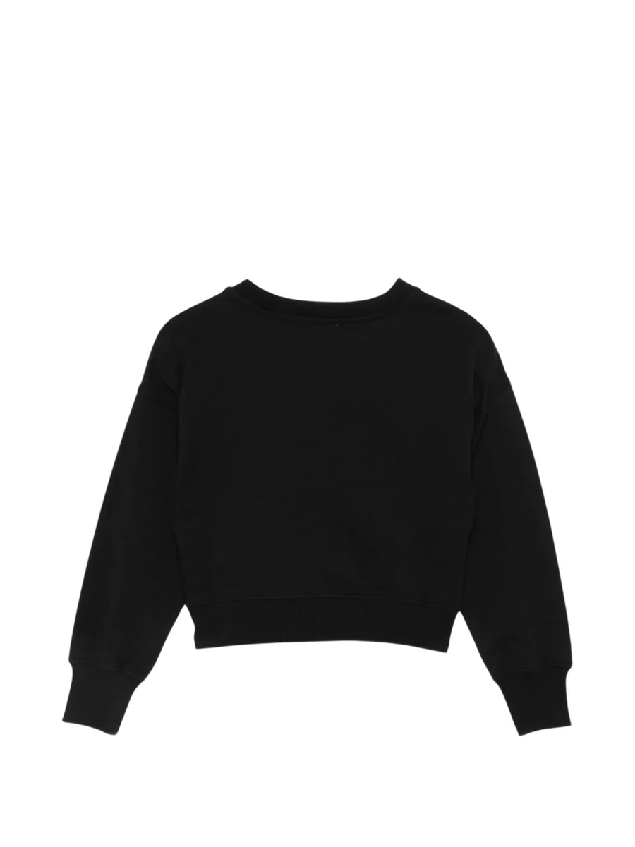 Moschino felpa bambina con orsetto Toy e cuoricini nero