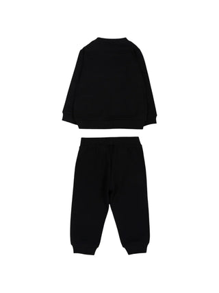 Moschino completo sportivo neonato felpa e pantaloni con orsetto nero MQK05ELCA83 60100 MOSCHINO