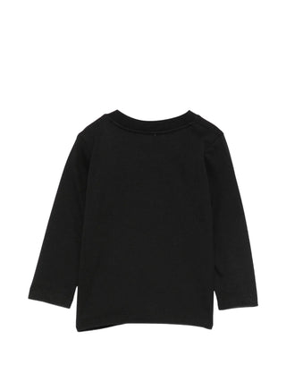 Moschino T-shirt neonato manica lunga con orsetto nero MRO014LAA34 60100 MOSCHINO