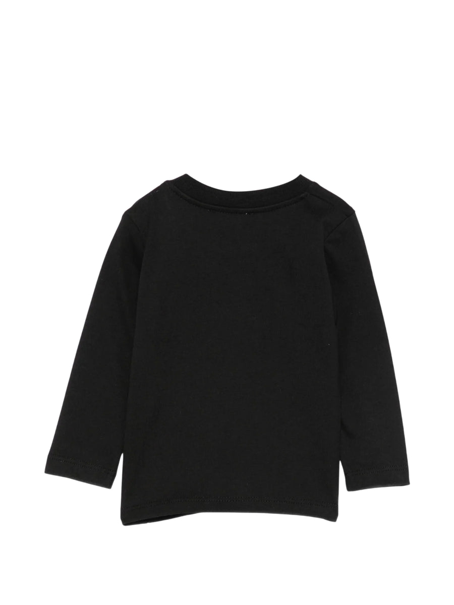 Moschino T-shirt neonato manica lunga con orsetto nero