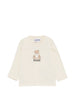 Moschino T-shirt manica lunga unisex neonato con orsetto beige