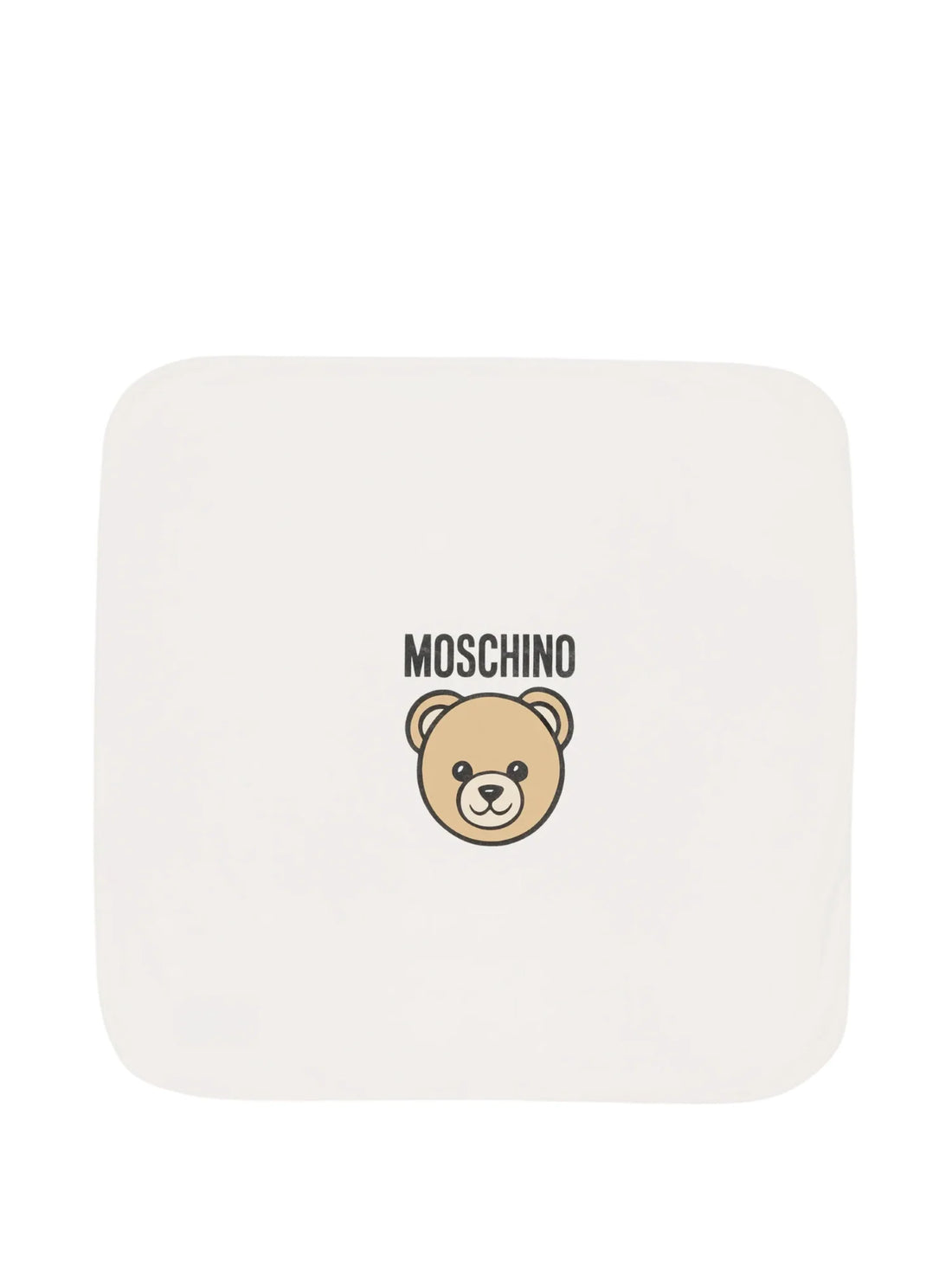 Moschino coperta unisex neonato con stampa orsetto panna