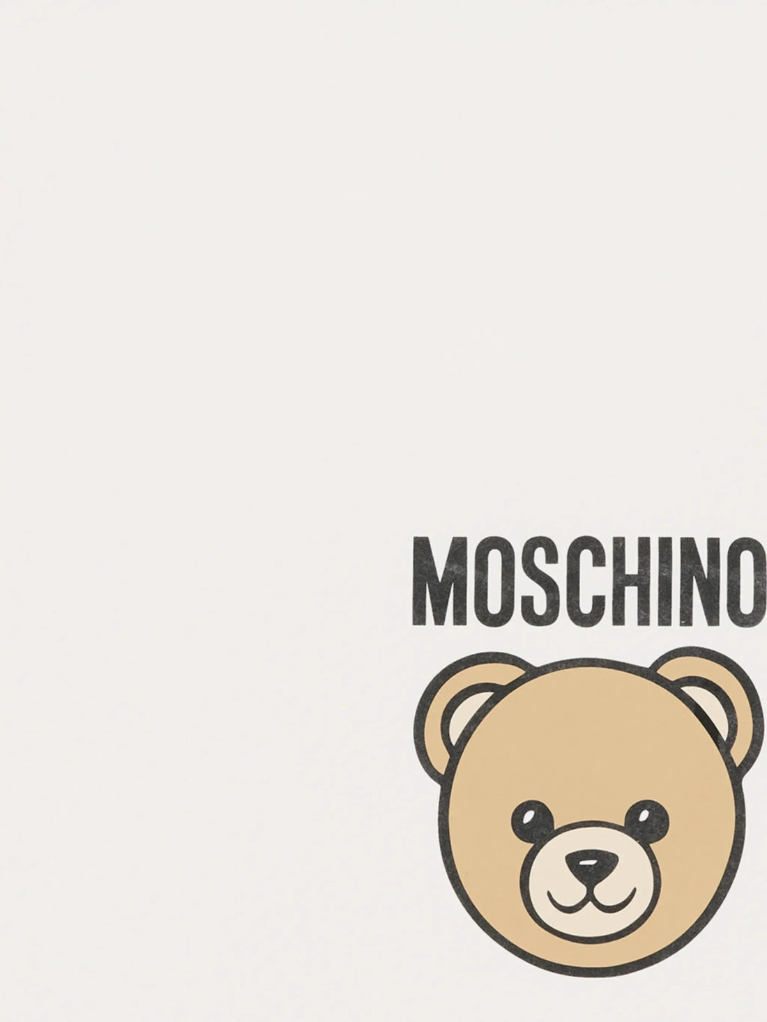 Moschino coperta unisex neonato con stampa orsetto panna