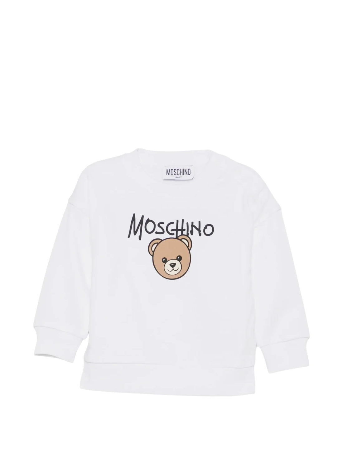 Moschino felpa unisex neonato con orsetto bianco