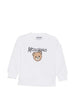 Moschino felpa unisex neonato con orsetto bianco