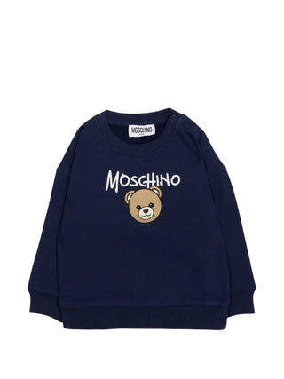 Moschino felpa unisex neonato con orsetto blu MUF06HLCA83 40016 MOSCHINO 