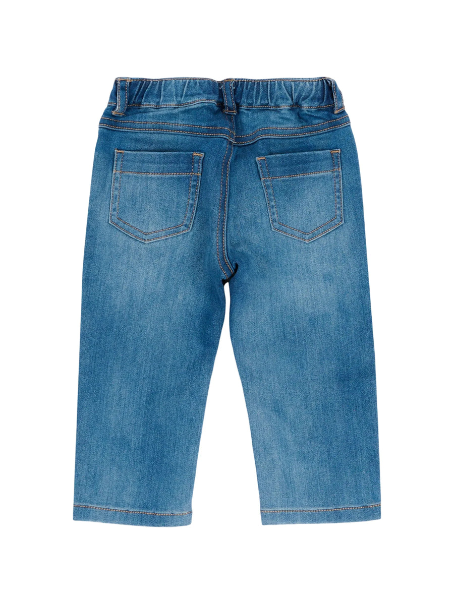 Moschino jeans unisex neonato slim con orsetto lavaggio medio