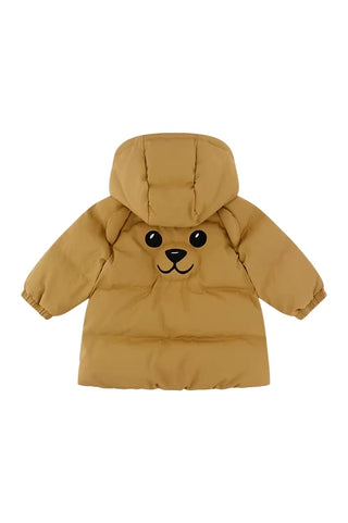 Moschino piumino con cappuccio neonato color cuoio MUS038L3AC4 20351 MOSCHINO