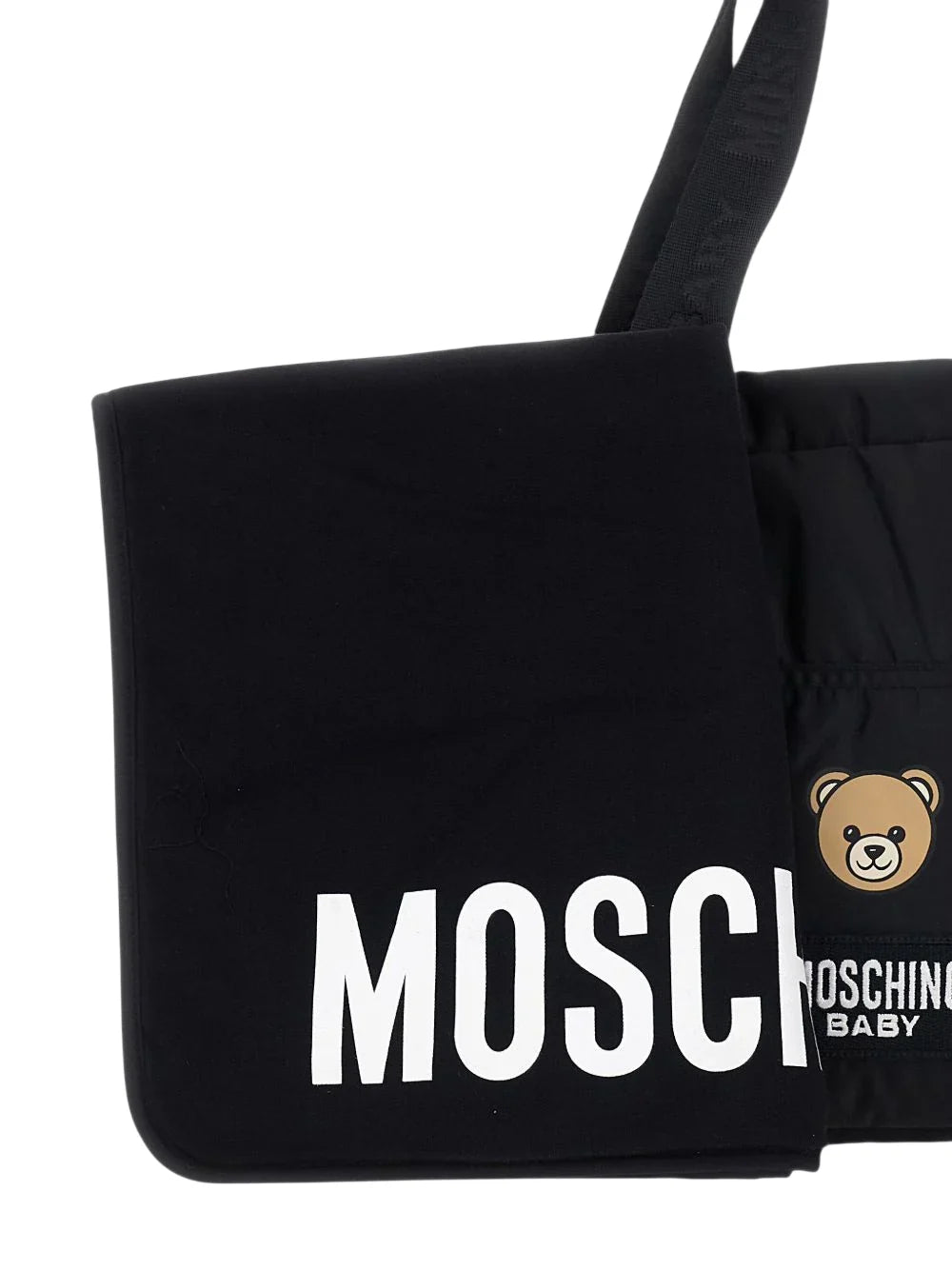 Moschino borsa unisex neonato con fasciatoio stampa orsetto nero