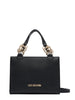 Love Moschino borsa a mano in ecopelle martellata con tracolla nero