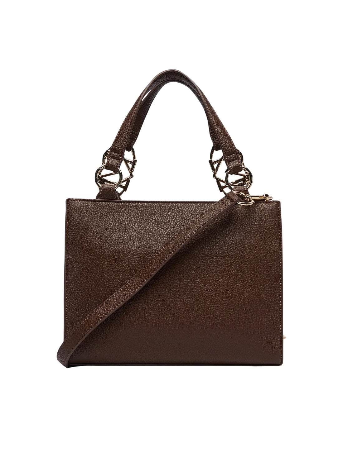 Love Moschino borsa a mano in ecopelle martellata con tracolla marrone