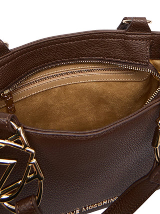 Love Moschino borsa a mano in ecopelle martellata con tracolla marrone JC4006PP1P-LB0 300 MOSCHINO LOVE 