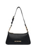 Love Moschino borsa a tracolla in ecopelle martellata nero oro
