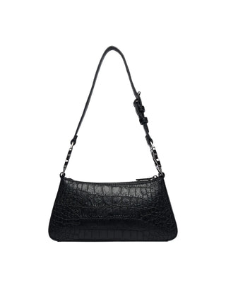 Love Moschino borsa a tracolla in ecopelle effetto coccodrillo nero argento JC4007PP1P-LF0 000 MOSCHINO LOVE 