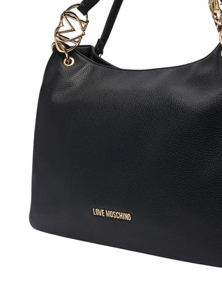 Love Moschino borsa tote a spalla in ecopelle martellata nero JC4014PP1P-LB0 000 MOSCHINO LOVE 
