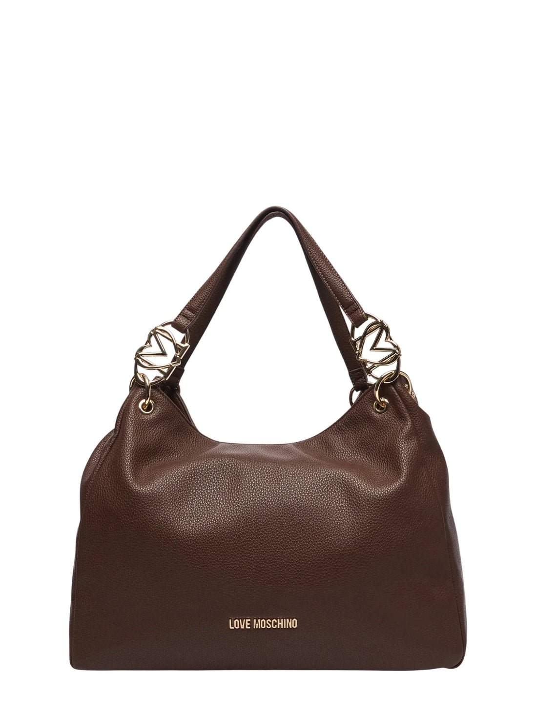 Love Moschino borsa tote a spalla in ecopelle martellata marrone