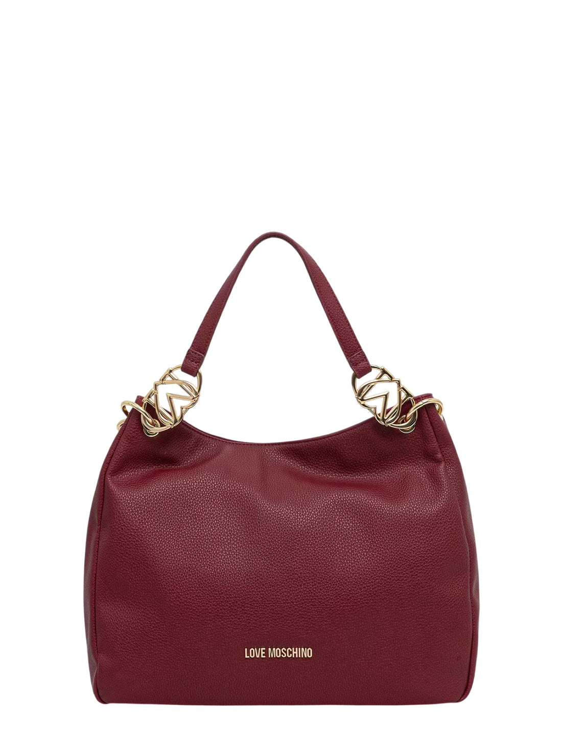 Love Moschino borsa tote a spalla in ecopelle martellata bordeaux