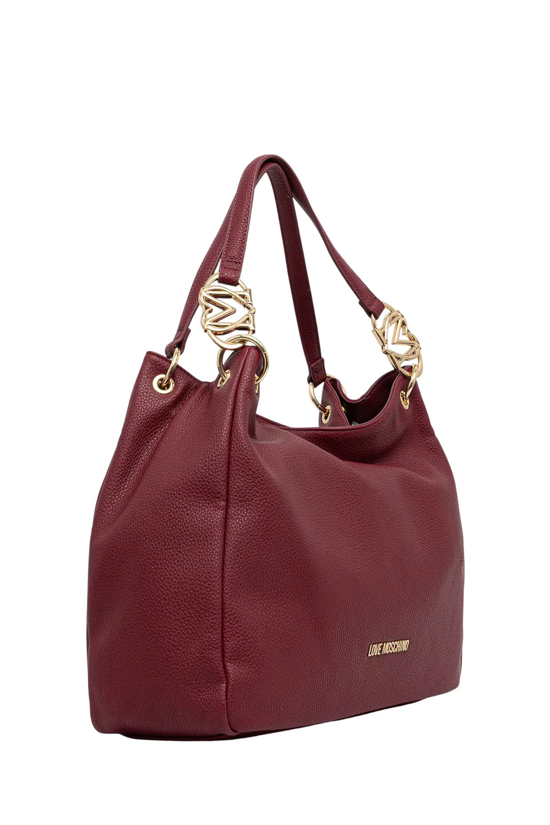 Love Moschino borsa tote a spalla in ecopelle martellata bordeaux