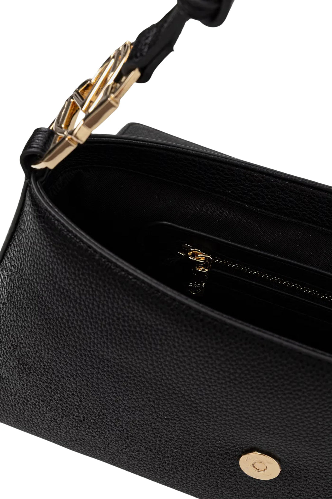 Love Moschino borsa a spalla in ecopelle martellata nero