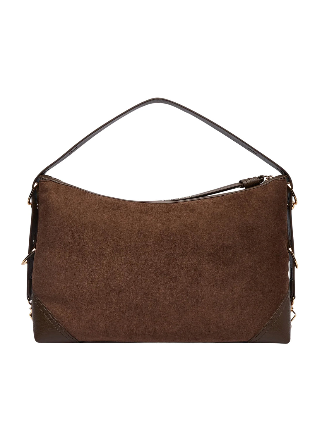 Love Moschino borsa a spalla donna in velour marrone