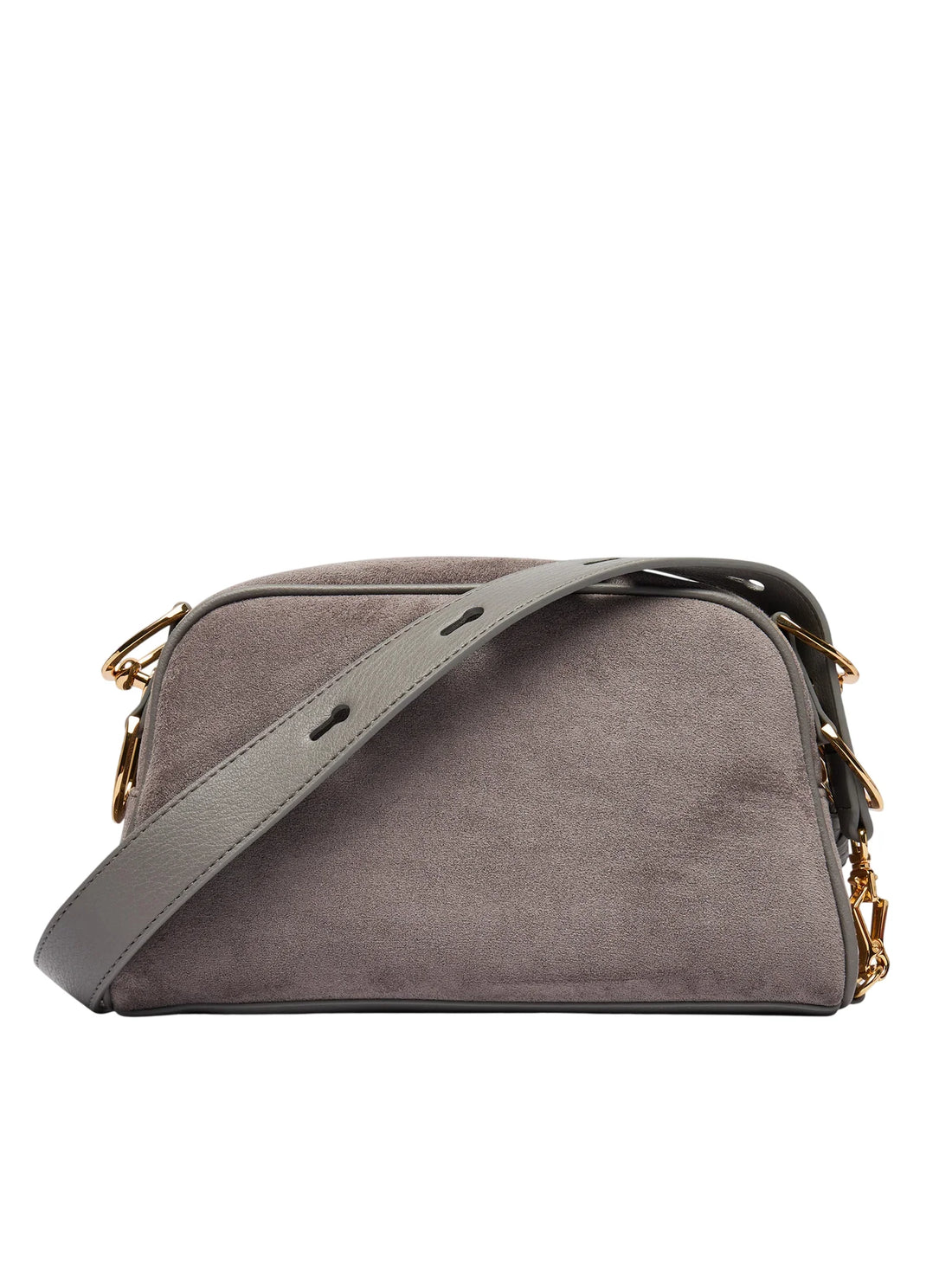 Love Moschino borsa a tracolla donna in velour grigio oro