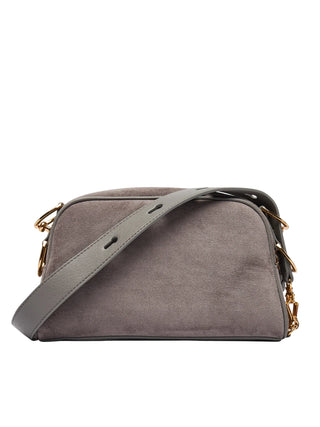 Love Moschino borsa a tracolla donna in velour grigio oro JC4094PP1P-LD1 01A MOSCHINO LOVE 
