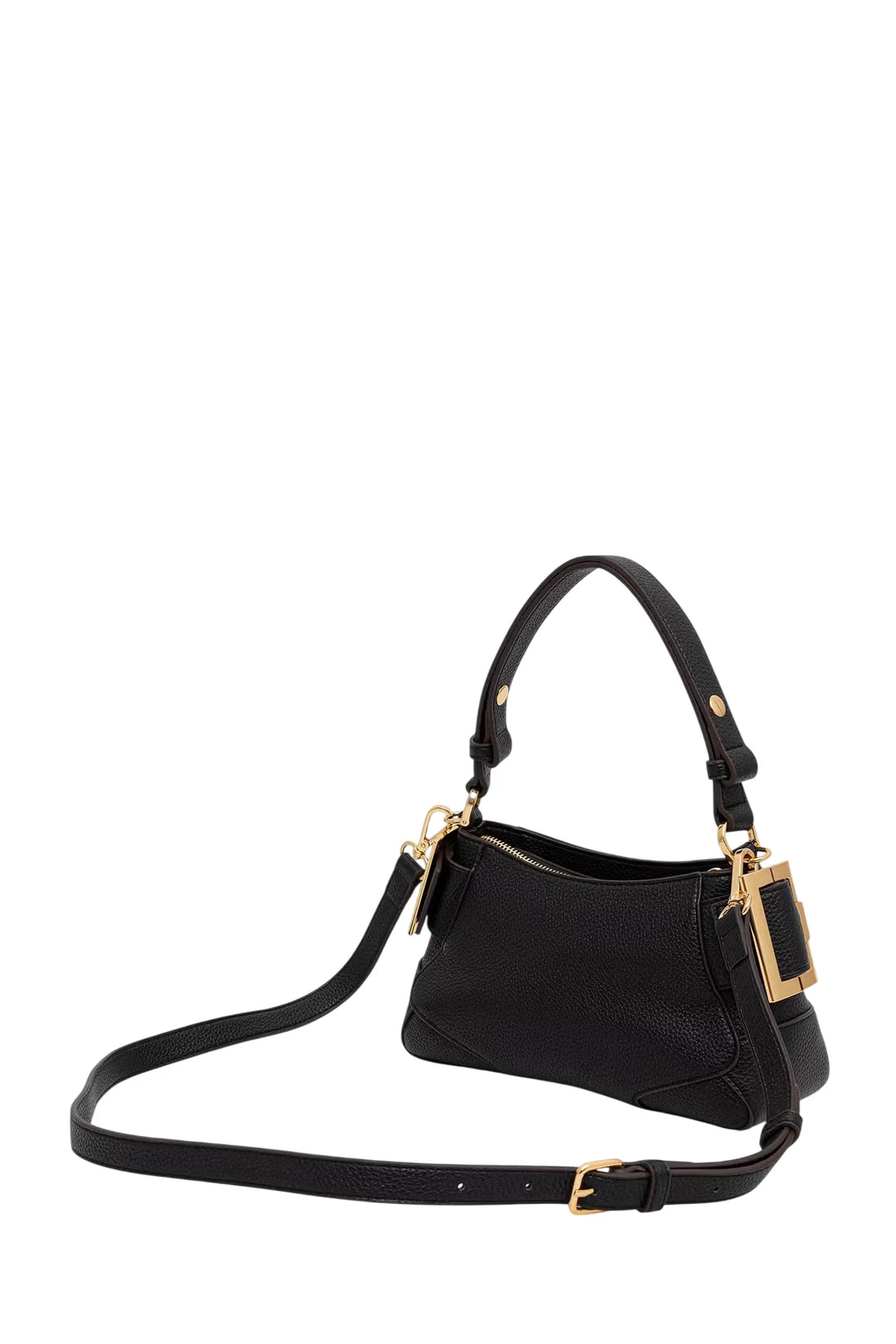 Love Moschino borsa a spalla in ecopelle martellata nero