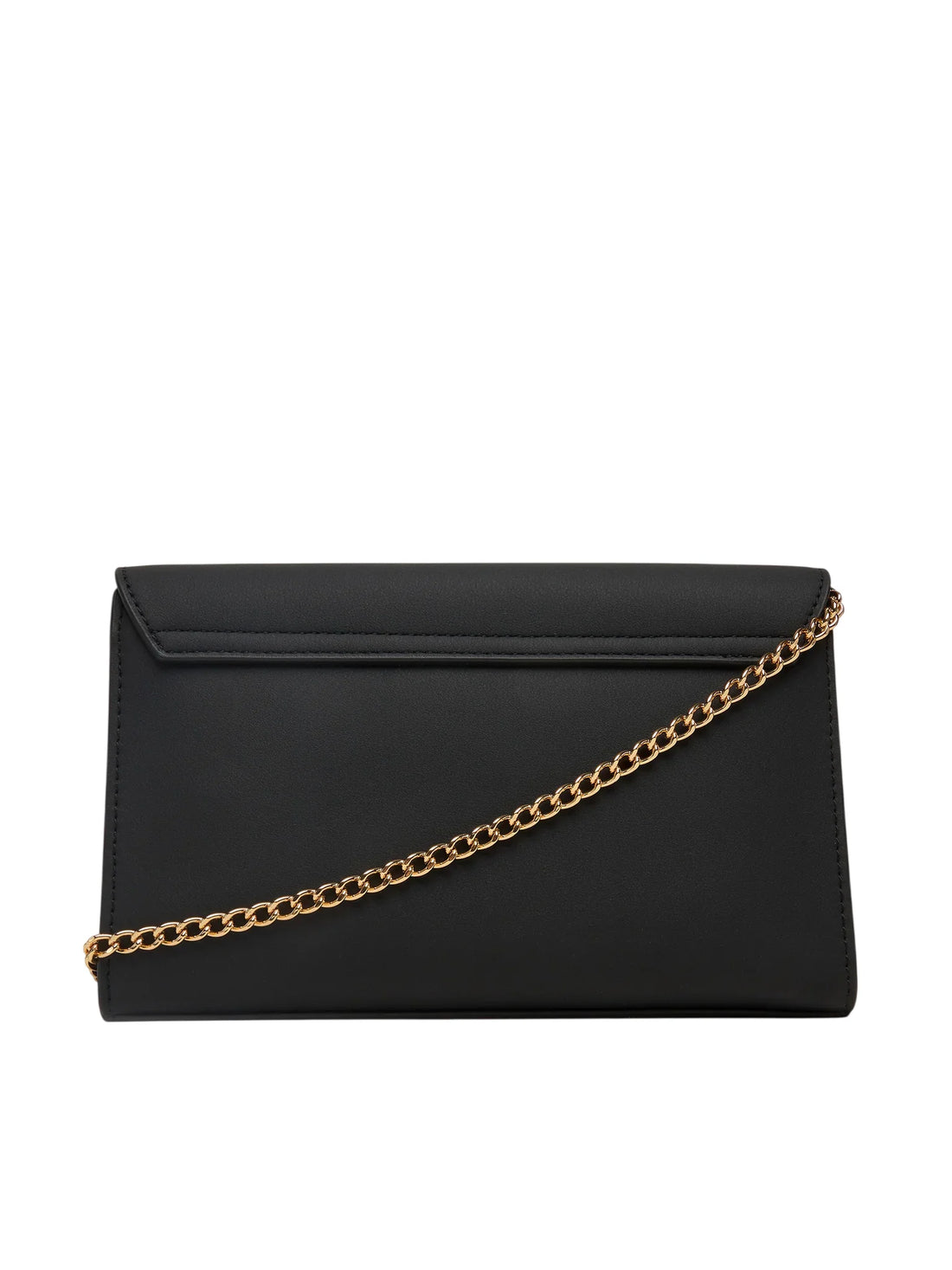 Love Moschino borsa a tracolla in ecopelle con placca logo nero oro