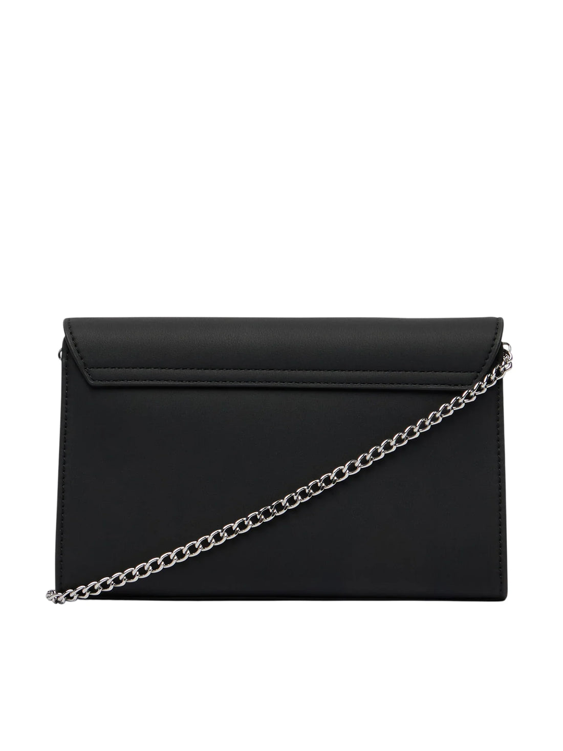 Love Moschino borsa a tracolla in ecopelle con placca logo nero argento