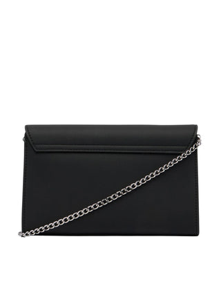 Love Moschino borsa a tracolla in ecopelle con placca logo nero argento JC4103PP1P-KD0 00B MOSCHINO LOVE 