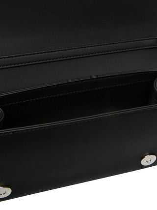 Love Moschino borsa a tracolla in ecopelle con placca logo nero argento JC4103PP1P-KD0 00B MOSCHINO LOVE 